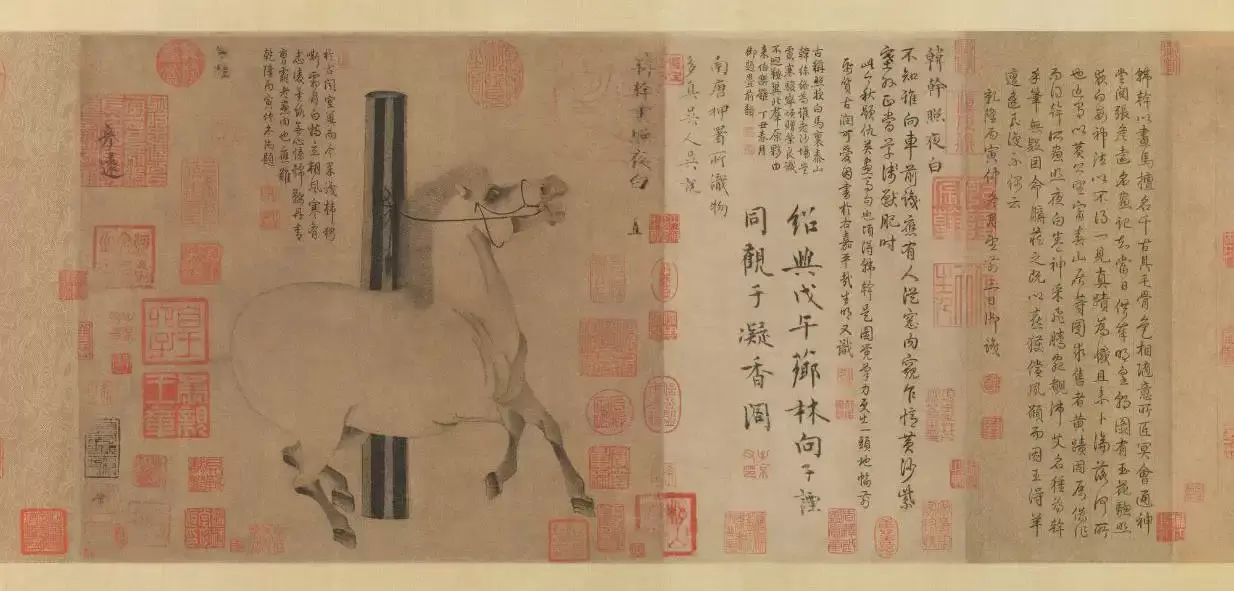 中国名画《照夜白图》作品赏析：汉唐以马为题材的艺术精品