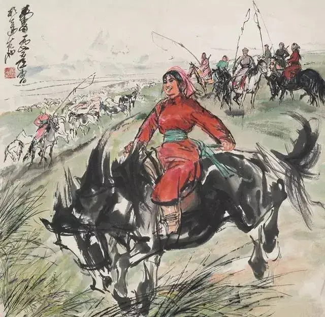 国画大师黄胄经典作品赏析：以画驴闻名的人物画家，技艺非凡