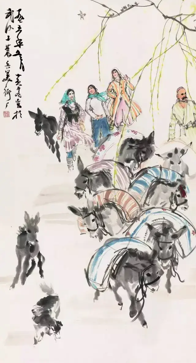 国画大师黄胄经典作品赏析：以画驴闻名的人物画家，技艺非凡