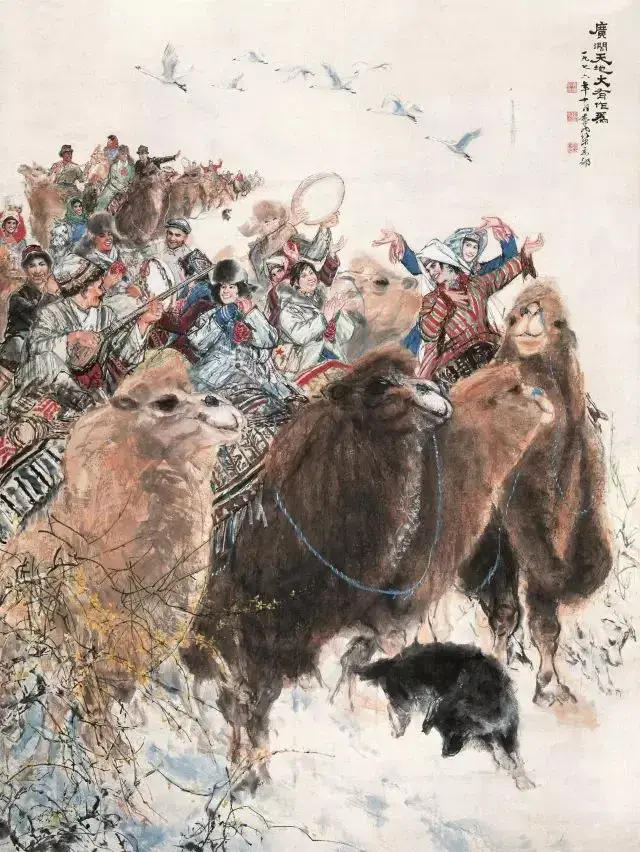 国画大师黄胄经典作品赏析：以画驴闻名的人物画家，技艺非凡