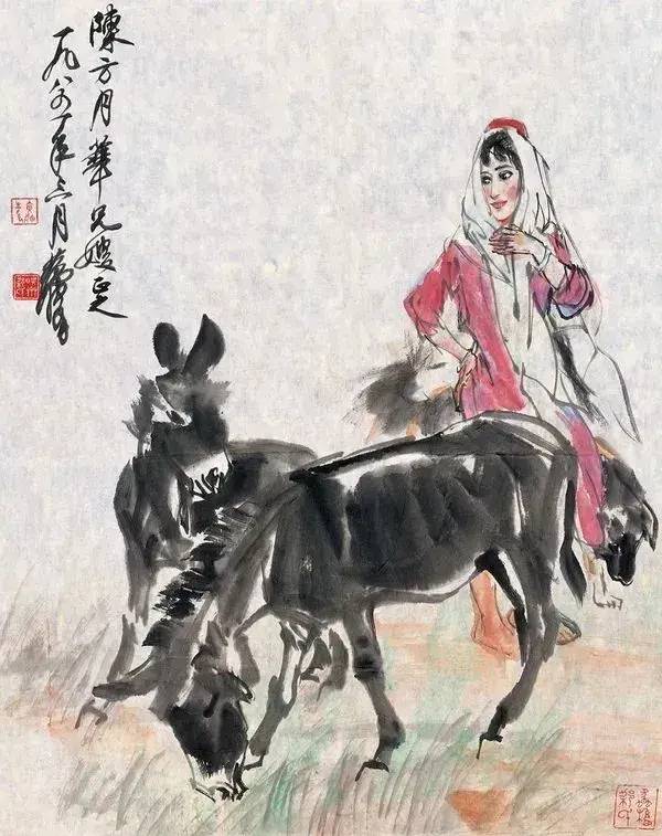 国画大师黄胄经典作品赏析：以画驴闻名的人物画家，技艺非凡