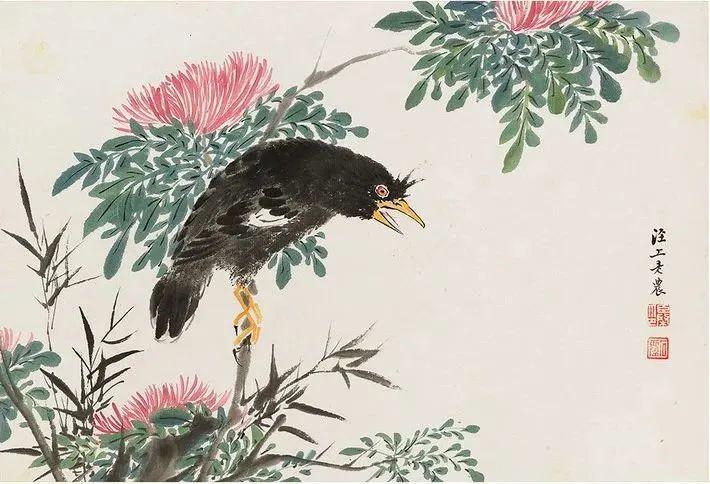 中国古代名画鉴赏：董棨《花鸟册》