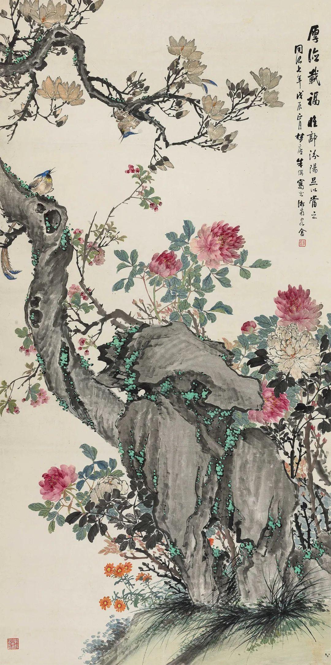 中国古代名画鉴赏：朱偁《花鸟册》