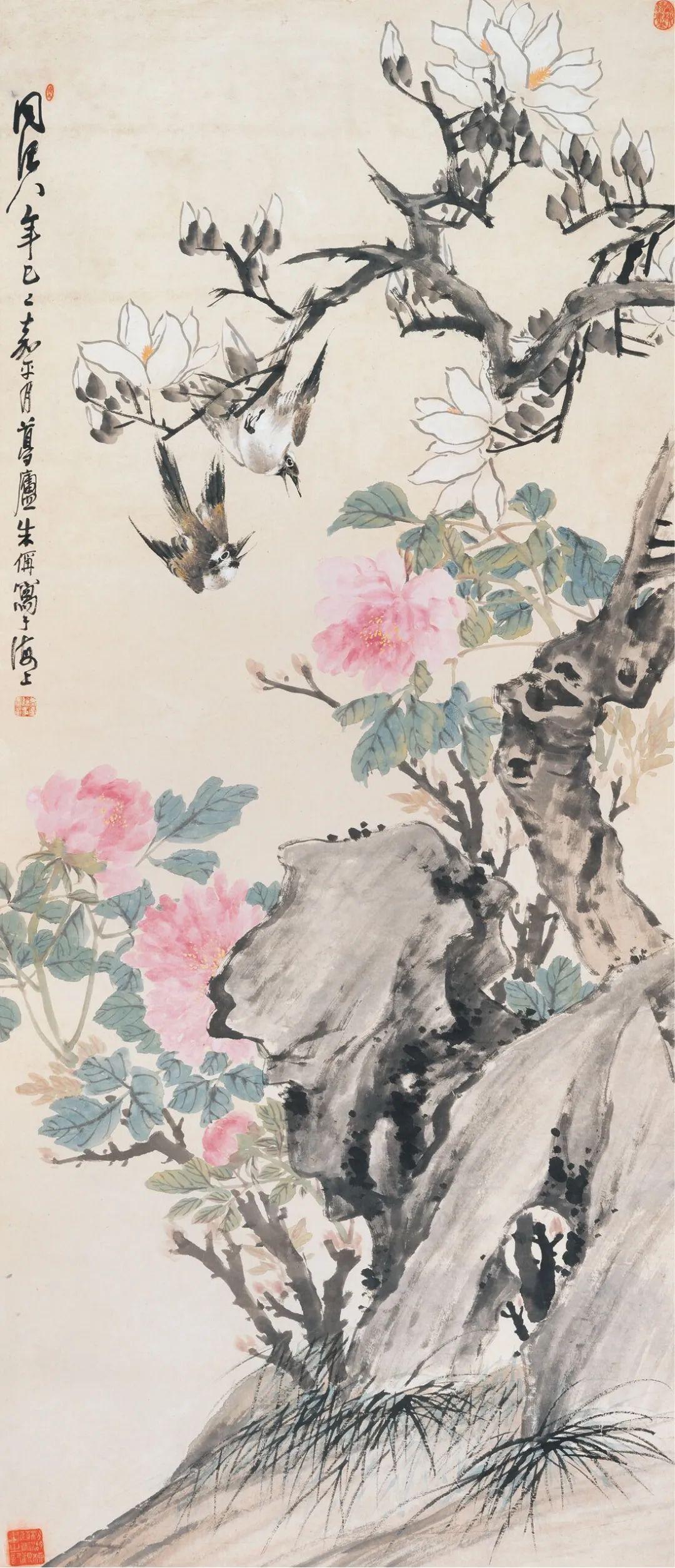 中国古代名画鉴赏：朱偁《花鸟册》