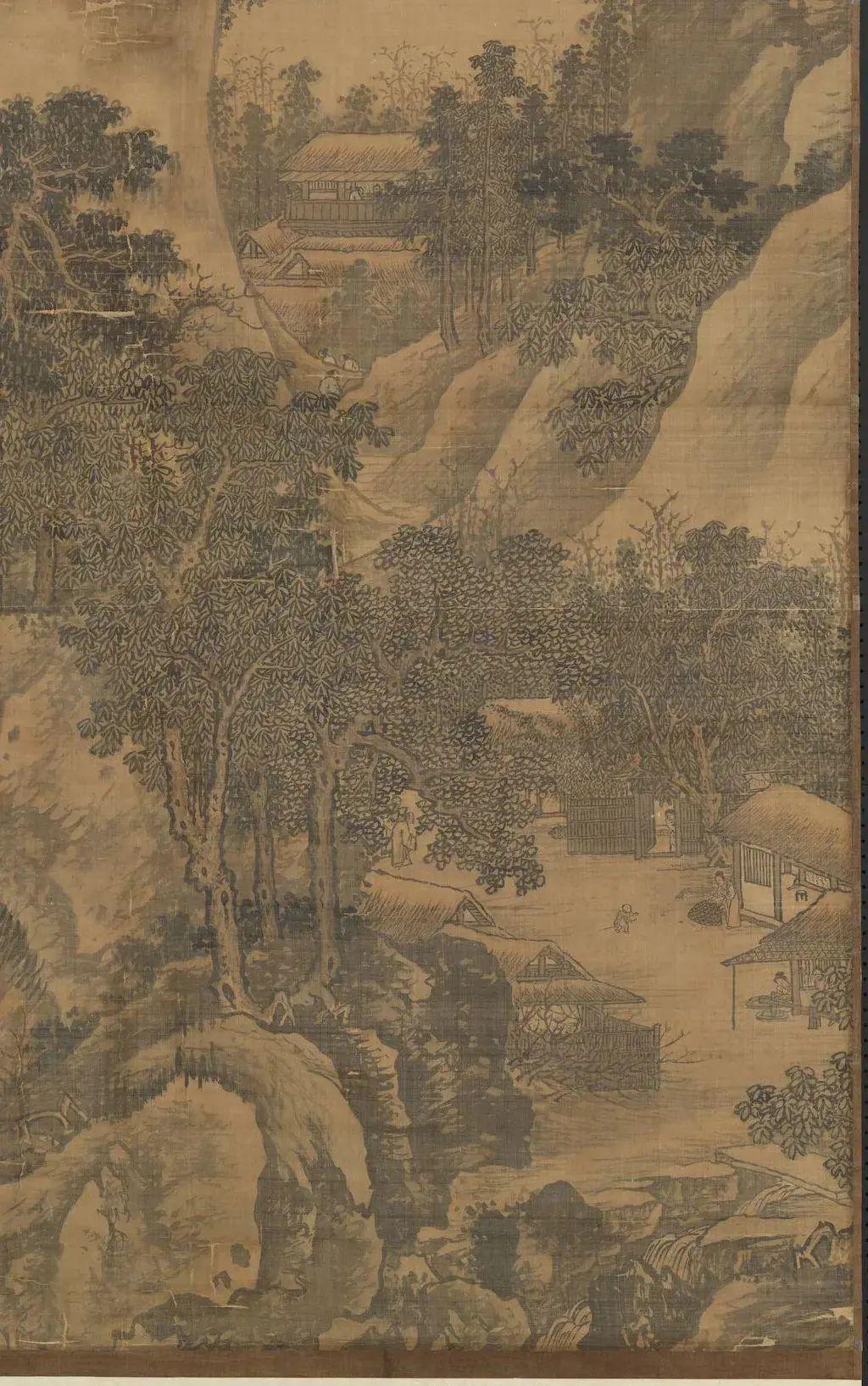 中国古代名画鉴赏：马轼《春坞村居图》