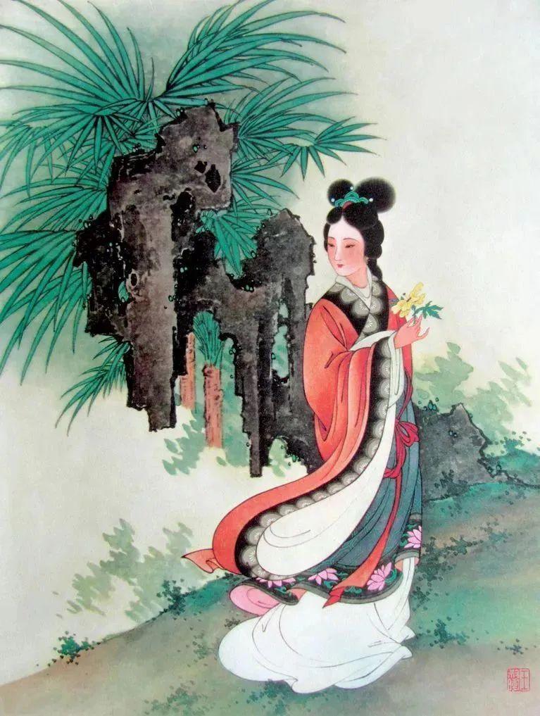 中国古代名画鉴赏：王叔晖 《十二女花神图》