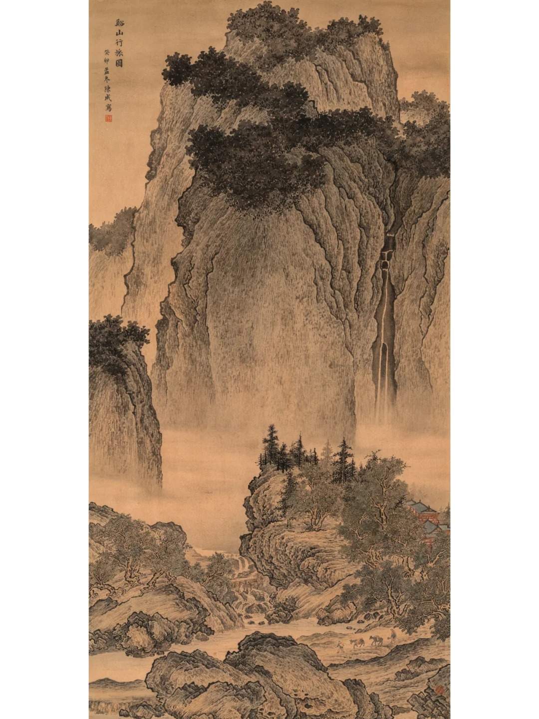 清 王翚（hui） 画册 溪山行旅图高清大图电子版